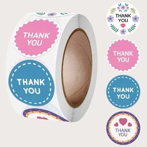 500 thank you stickers